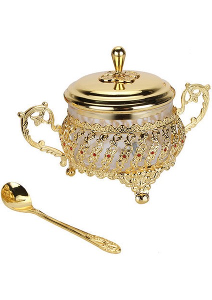 Kaşık Mutfak Malzemeleri Baharat Kavanoz ile Cam Alaşım Kahve Şekerlik (Yurt Dışından)