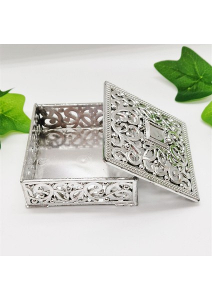 Plastik Hollow Altın Folyo Kek Şeker Depolama Organizatör Kutusu Düğün Hediye Paketleme Parti Malzemeleri (Yurt Dışından) modelleri