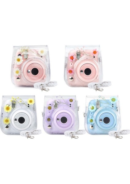 Fujifilm Instax mini 11/9/8 için Kamera Kılıfı PVC Çiçek (Yurt Dışından) modelleri