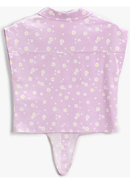 Çiçekli Gömlek Kolsuz Belden Bağlamalı Cepli Pamuklu fiyatları