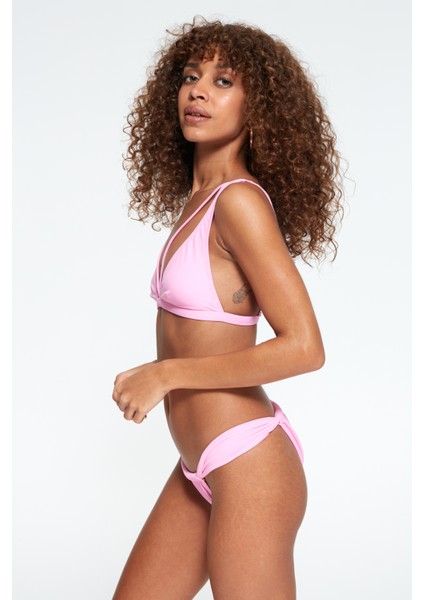 Pierre Cardin Göğsü Ipli Üçgen Bikini Takım 217318 Pembe