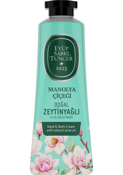 Manolya Çiçeği El ve Vücut Kremi 50 ml – Doğal Zeytinyağlı, Organik ve Hızlı Emilim Formülü