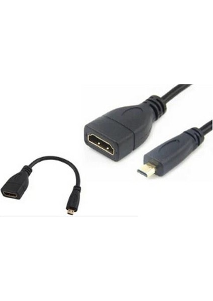 HDMI Dişi To Micro HDMI Erkek Ses ve Görüntü Çevirici Kablo