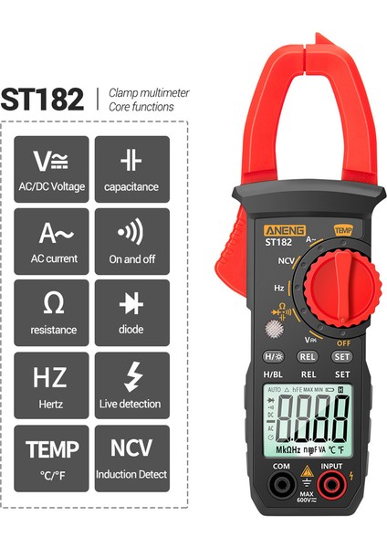 ST182 Pro 4000 Sayım Dijital Ac Akım Pens Ampermetresi (Yurt Dışından) modelleri