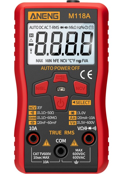 Aneng M118A Otomatik Değişen Dijital Multimetre Yüksek (Yurt Dışından)