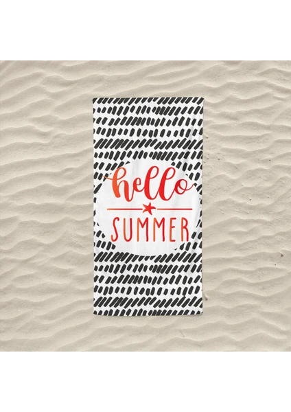 Marte Home Hello Summer K - Baskılı Plaj Havlusu