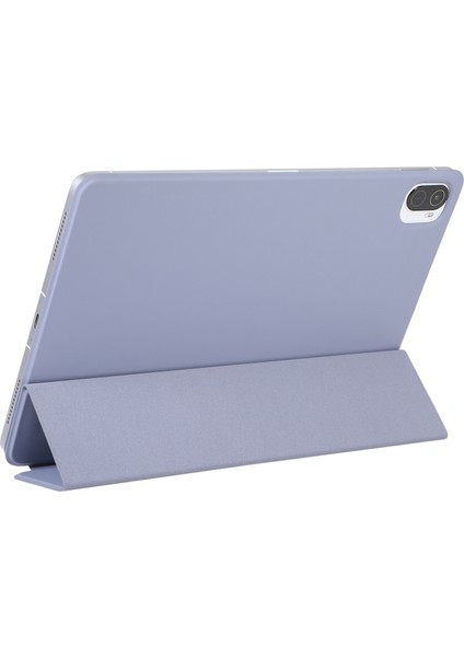 Sert Pc + Pu Deri Otomatik Absorbed Tifold Stand Işık Ince Tablet Kapak Kabuğu Xiaomi Pad 5/5 Pro - Sky Mavisi (Yurt Dışından)