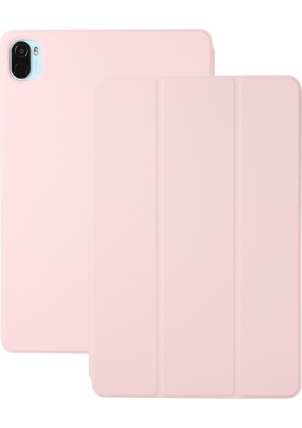 Sert Pc + Pu Deri Otomatik Absorbed Trifold Stand Işık Ince Tablet Kapak Kabuğu Xiaomi Pad 5/5 Pro - Pink (Yurt Dışından)