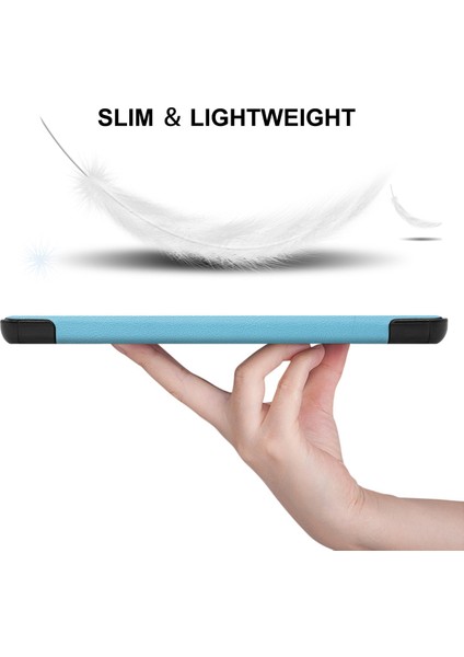 Enkay Light Slim Fall Anti-Fall Tri-Kat Stand Pu Deri + Pc Tablet Kılıf Kapağı, Xiaomi Pad İçin Otomatik Uyanma / Uyku İşlevi ile 5/5 Pro-Bebek Mavisi (Yurt Dışından)