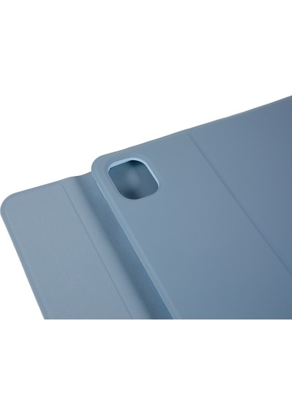 Xiaomi Pad İçin 5/5 Pro Yuvarlak Kapak Kablosuz Bluetooth Klavye + Stand Tasarım Pu Deri Tablet Kılıf - Mavi (Yurt Dışından)
