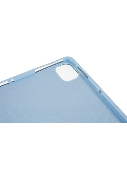 Xiaomi Pad İçin 5/5 Pro Yuvarlak Kapak Kablosuz Bluetooth Klavye + Stand Tasarım Pu Deri Tablet Kılıf - Mavi (Yurt Dışından)
