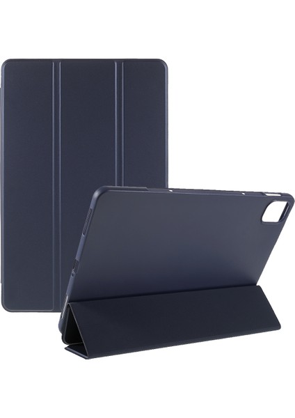 Xiaomi Pad 5/ Pad İçin 5 Pro Hafif Slim Pu Tablet Kılıf Mat Tpu Trifold Stand Kapağı Otomatik Uyandırma/ Uyku - Koyu Mavi (Yurt Dışından)