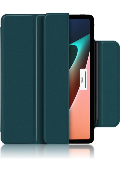 Hafif Trifold Stand Pu Deri Kabuk Kitap Kapağı Xiaomi Pad 5 / Pad 5 İçin Manyetik Tokalı (Yurt Dışından)