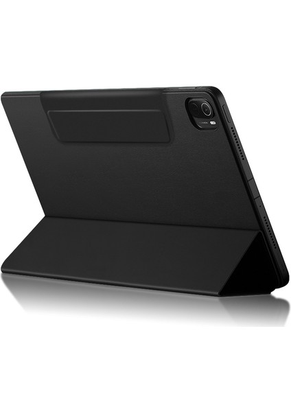 Hafif Trifold Stand Pu Deri Kabuk Kitap Kapağı Xiaomi Pad 5 / Pad 5 Pro - Portakal (Yurt Dışından)