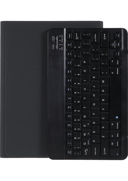 Kalem Yuvası Tasarım Tablet Koruyucu Stand Kılıf Doku Doku Deri Kapağı + Kablosuz Bluetooth Klavye Xiaomi Pad 5/Pad 5 Pro - Siyah (Yurt Dışından)