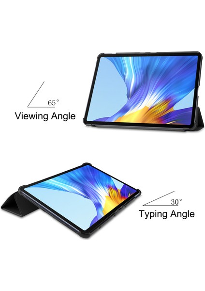 Puaweı Matepad T8 İçin Standı ile Pu Deri Tablet Kapak - Bebek Mavisi (Yurt Dışından)