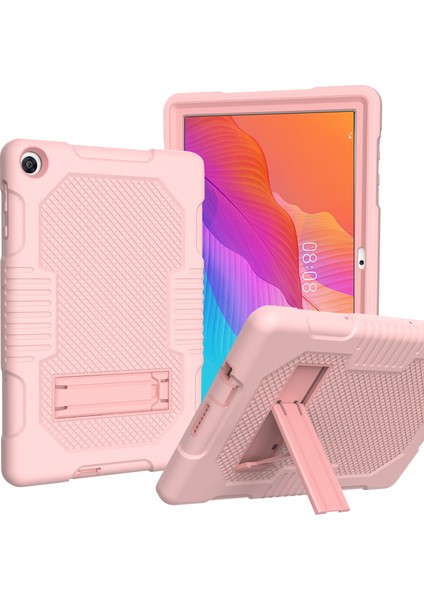 Slayt-Out Kickstand Tasarım Kontrast Renk Pc + Tpu + Silikon Tablet Kapak Kılıf Huawei Matepad T10S - Hepsi Pembe (Yurt Dışından)