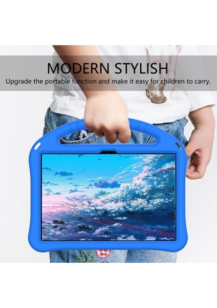 Deri Tri-Fold Şık Tablet Kılıf Huawei Matepad T10S / T10 / Onur Pad 6 - Gri (Yurt Dışından)