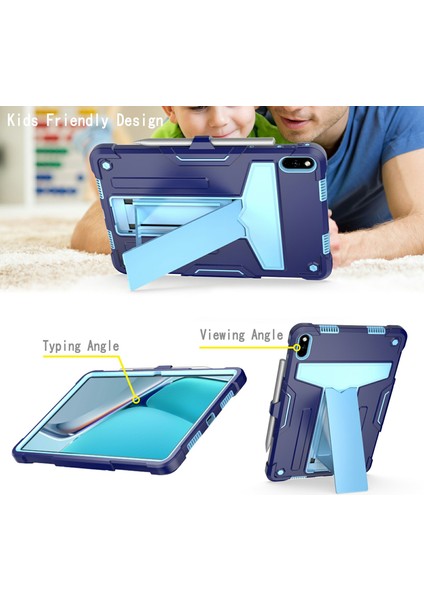 Kelebekler Baskılı Otomatik Uyandırma / Uyku Deri Tablet Kapak Kabuk ile Kart Sahibinin ile Huawei Matepad 11 (2021) - Mor (Yurt Dışından) modelleri