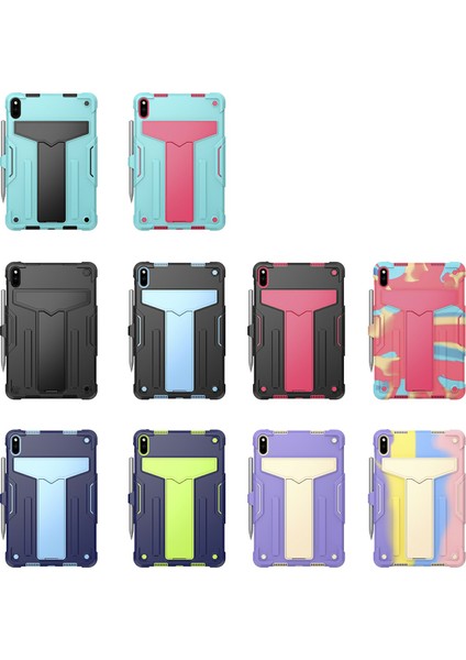 Kelebekler Baskılı Otomatik Uyandırma / Uyku Deri Tablet Kapak Kabuk ile Kart Sahibinin ile Huawei Matepad 11 (2021) - Mor (Yurt Dışından) indirimleri