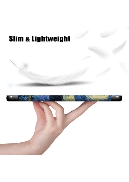 Huawei Matepad T10S Için Desen Baskılı Deri Tablet Kılıfı - Çok Renkli (Yurt Dışından) modelleri