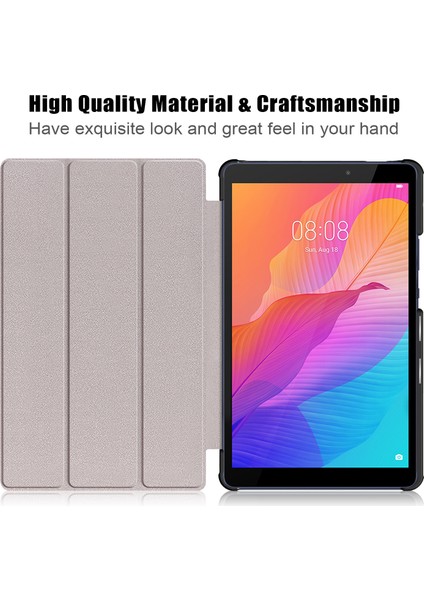 Başparmak Kickstand Eva Kılıf İçin Huawei Tablet 2 10.1 / Onur Pad T6 10.1-Inch / Onur Pad X6 / Matepad T10 / T10S - Kırmızı (Yurt Dışından)