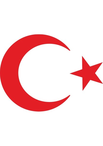 Türk Bayrağı Sticker Ay Yıldız Araba Oto Sticker 20 cm x 15 cm