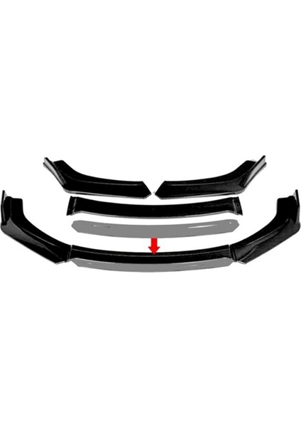 Fiat / Tofaş Tipo Flaplı Yan Marşpiyel Eki + 4 Parça Beyaz Ön Ek Piano Black Set