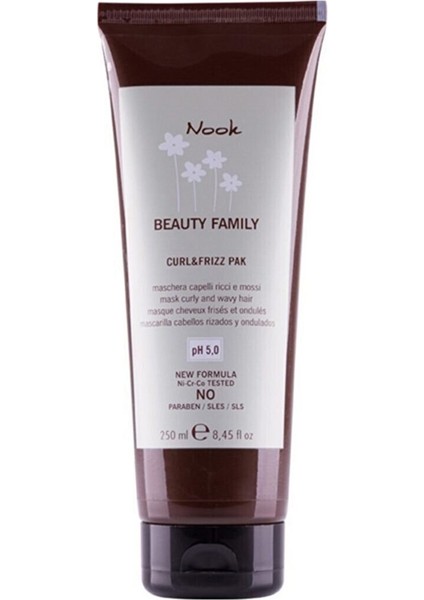 Kıvırcık Saçlara Esneklik Kazandıran Maske 250 ml (Vegan) Beauty Famıly