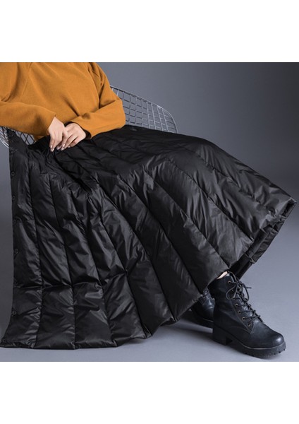 Ördek Aşağı Kış Maxi Etekler Bayan Siyah Yüksek Bel Rahat Uzun Elbise Siyah Xl (Yurt Dışından) modelleri