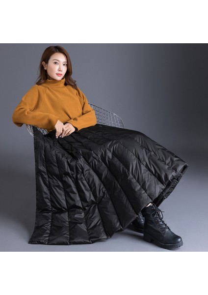 Ördek Aşağı Kış Maxi Etekler Bayan Siyah Yüksek Bel Rahat Uzun Elbise Siyah Xl (Yurt Dışından) indirimleri