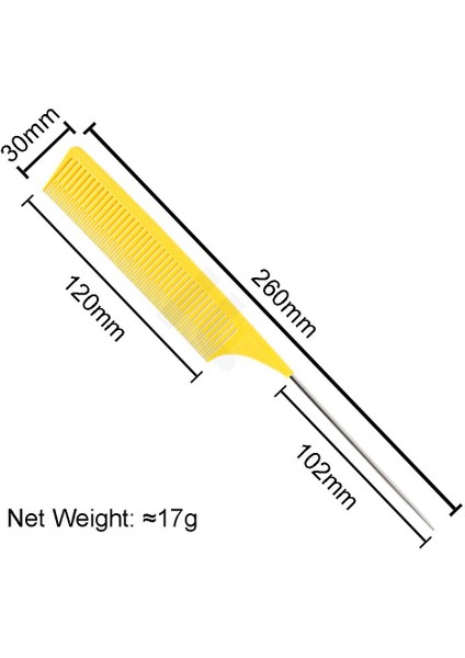 Baosity Abs Ince Bölüm Dokuma Combs Pin Kuyruğu Sarı Için Fasting Saç Tarak Vurgulama (Yurt Dışından)