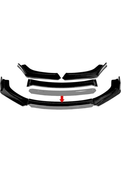 Daewoo Espero F30 Düz Yan Marşpiyel Eki + 4 Parça Beyaz Ön Ek Piano Black Bodykit Set