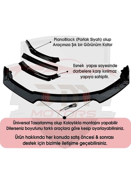Chrysler Lhs F30 Düz Yan Marşpiyel Eki + 4 Parça Sarı Ön Ek Piano Black Bodykit Set