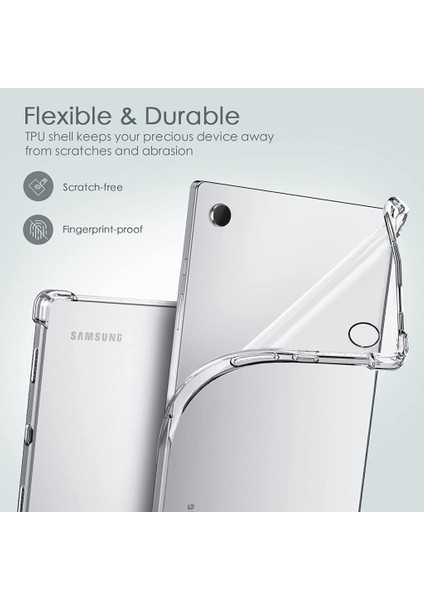 Samsung Galaxy Tab A8 10.5 SM-X200 2021 Kılıf Darbelere Dayanıklı Şeffaf Kapak