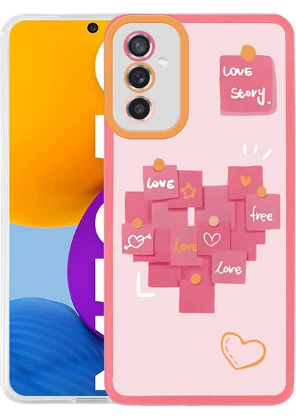- Samsung Galaxy M52 - Kılıf Desenli Koruyucu M-fit Kapak - Love Story No2 - T21608