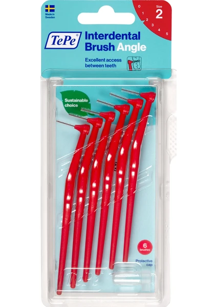 Angle Saplı Arayüz Fırçası Kırmızı 0,5 Mm 6 Lı