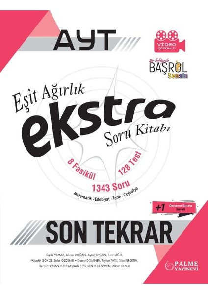 AYT Eşit Ağırlık Ekstra Soru Kitabı Son Tekrar