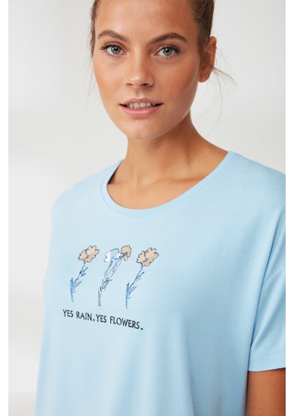 Desenli Pijama Takımı