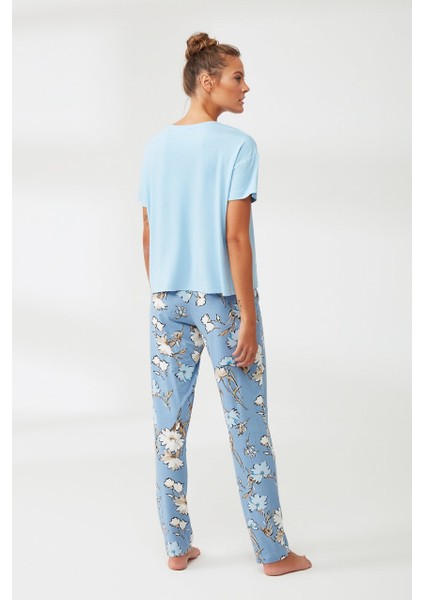 Desenli Pijama Takımı modelleri