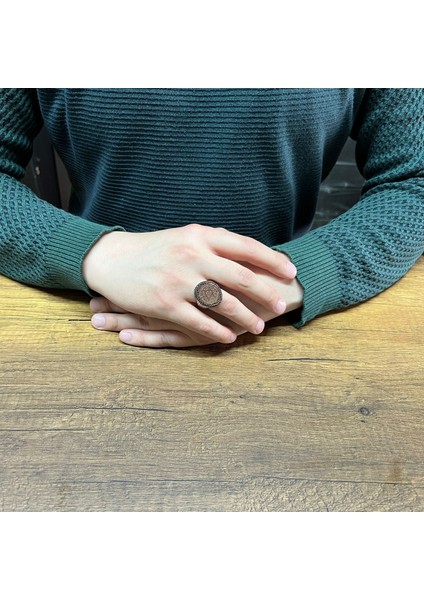 925 Ayar Gümüş Zirkon Detaylı Süleyman Mührü Erkek Yüzük fiyatları