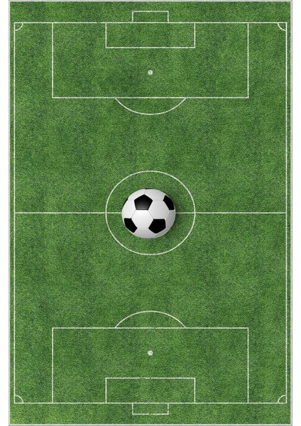 Çocuk Halısı Figürlü Futbol Sahası Desenli Yeşil Kaydırmaz Kesme Yıkanabilir Ince Halı fiyatları