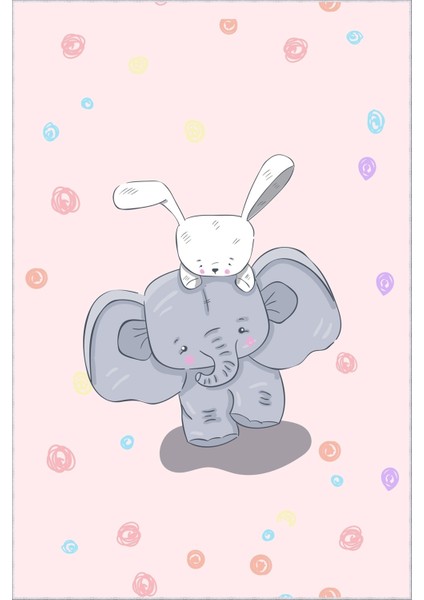 Yolluk Çocuk Halısı Fil Ekru Pembe Gri Kaymaz Kesme Yıkanabilir Ince Dijital Baskı Koridor Halısı fiyatları