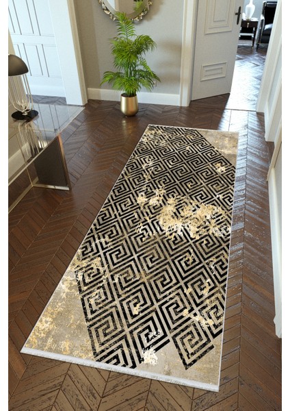 Yolluk Doku Haki Vizon Kaymaz Kesme Yıkanabilir Ince Dijital Baskı Koridor Halısı