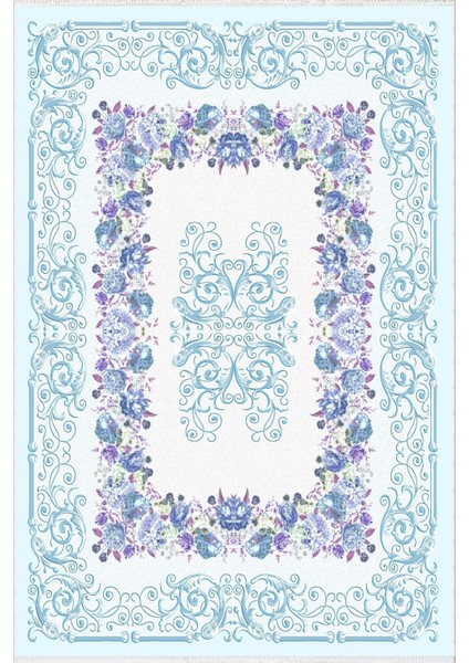 Yolluk Turkuaz Beyaz Lacivert Kaymaz Kesme Yıkanabilir Ince Dijital Baskı Koridor Halısı fiyatları