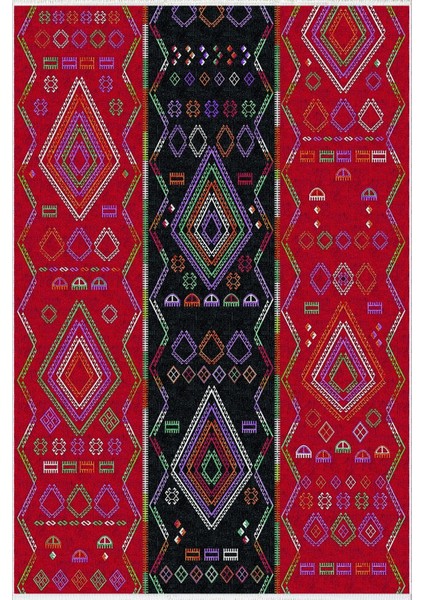 Yolluk Kilim Desenli Otantik Kırmızı Kaymaz Kesme Yıkanabilir Ince Dijital Baskı Koridor Halısı fiyatları