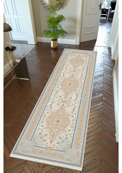 Yolluk Salon Halısı Turuncu Kaymaz Kesme Yıkanabilir Ince Dijital Baskı Koridor Halısı