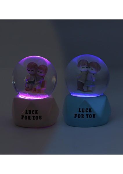 Happy Kupa & 2'li Caramel Latte & Işıklı Aşıklar Kar Küresi Hediye Seti modelleri