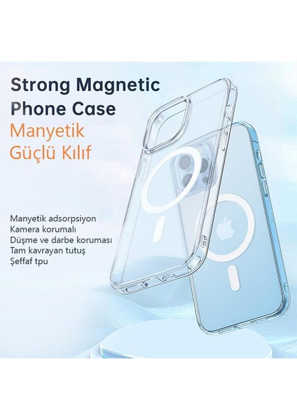 Apple iPhone 13 Pro Max Uyumlu Kuvvetli Magsafe Manyetik Şeffaf Tpu Kılıf 1790