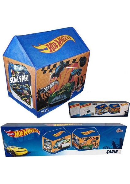 Lisanslı Hot Wheels Oyun Çadırı Oyun Evi Erkek Çocuk Arabalı Çadır
